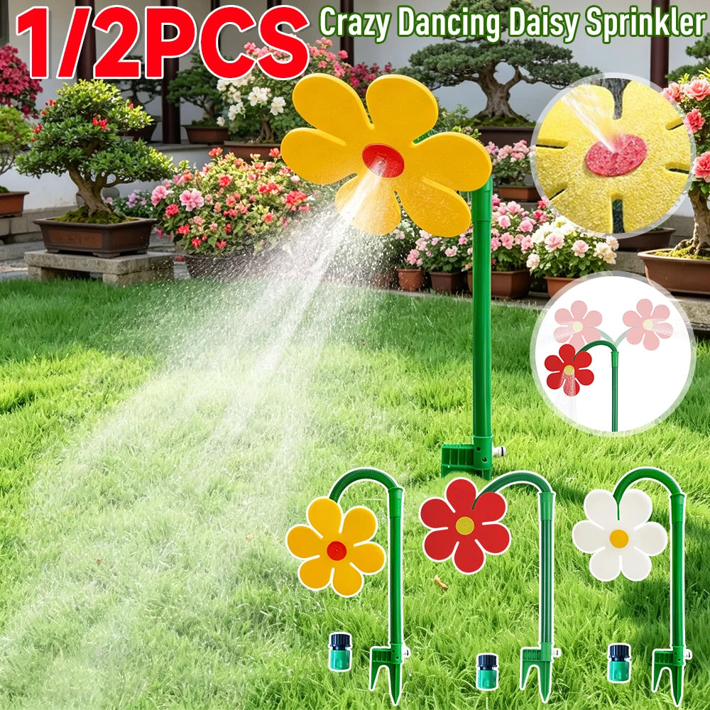 Sunflower 360° Shaking Rotating Sprinkler Garden Yard Lawn Irrigation Device Decorative Ornament Outdoor Water Toy For Children Zpaxo