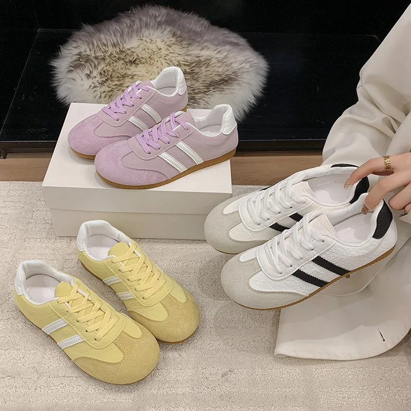 2025 Soft Women Niche Design Chunky Casual Sneaker Canvas Shoes