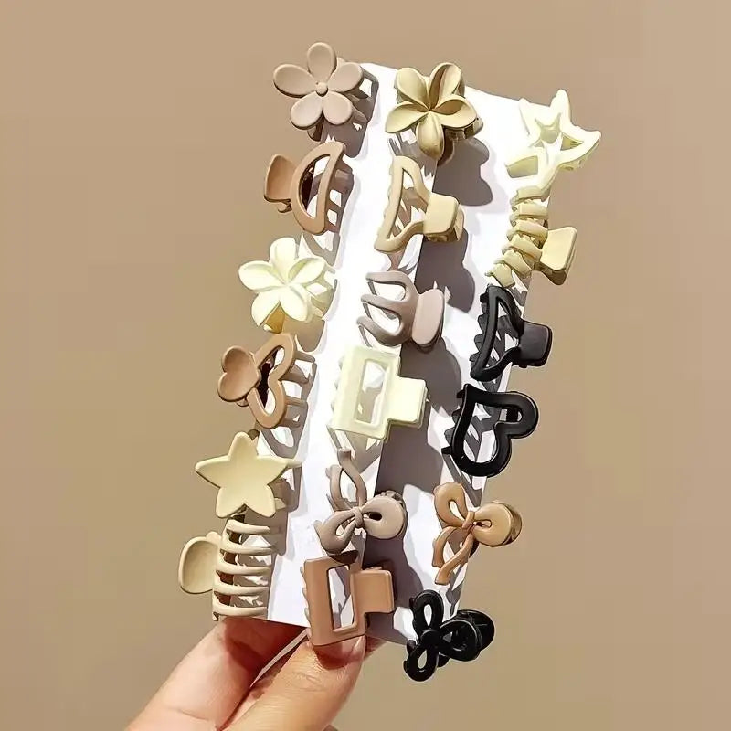 10pcs random Elegant Hairpins – Geometric & Floral, Mixed Colors, for Daily, Party, Travel, Gift Her Zpaxo