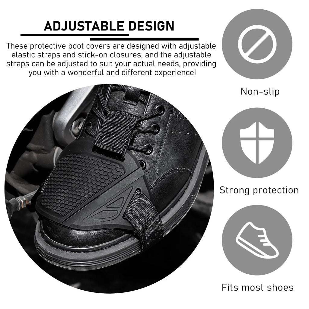 Motorcycle Shifter Pad Boot Cover – Universal Rubber Shoe Guard Motorcycle Shoe Protector Zpaxo