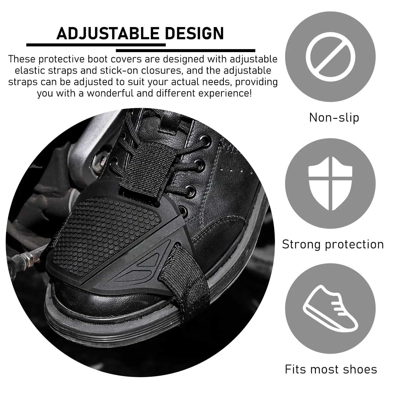 Motorcycle Shifter Pad Boot Cover – Universal Rubber Shoe Guard Motorcycle Shoe Protector Zpaxo