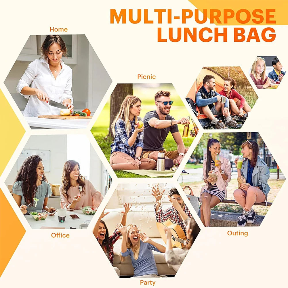 Insulated Lunch Box Reusable Small Food Container Bag Waterproof