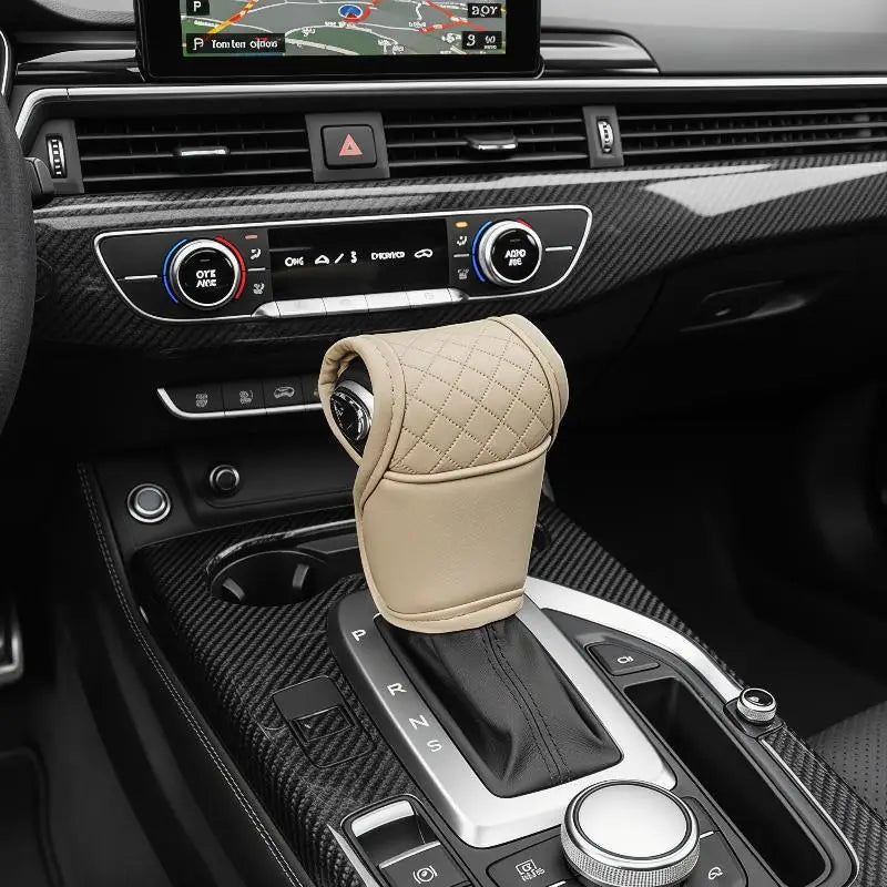 PU Leather Car Gear Shift Cover – Universal Non-Slip Protector