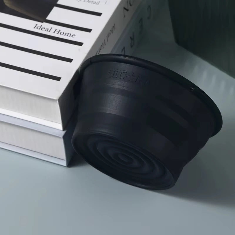 Yaqi Black Color 120mm Top Diameter Collapsible Silicone Bowl For Travel And 87mm Bottom Diameter 61mm Height Shaving Bowl Zpaxo