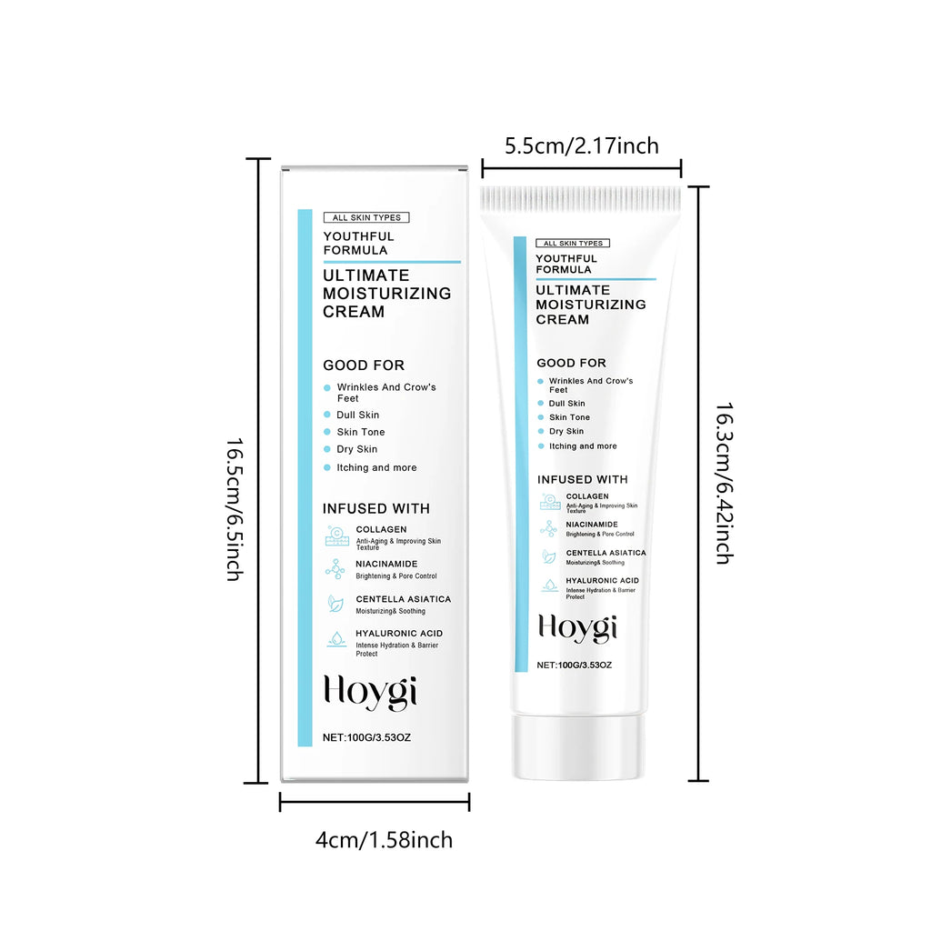 Hoygi Centella Cream – Hyaluronic Acid Daily Moisturizer 100g Face Moisturizing Cream Zpaxo 100g boxed