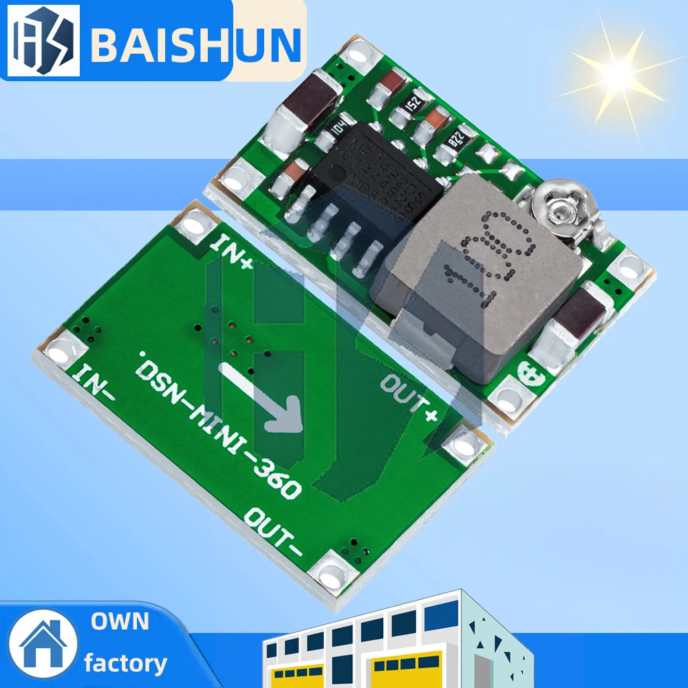 1PCS Mini360 DC-DC Buck Converter Step Down Module 4.75V-23V to 1V-17V 17x11x3.8mm SG125-SZ+ Zpaxo