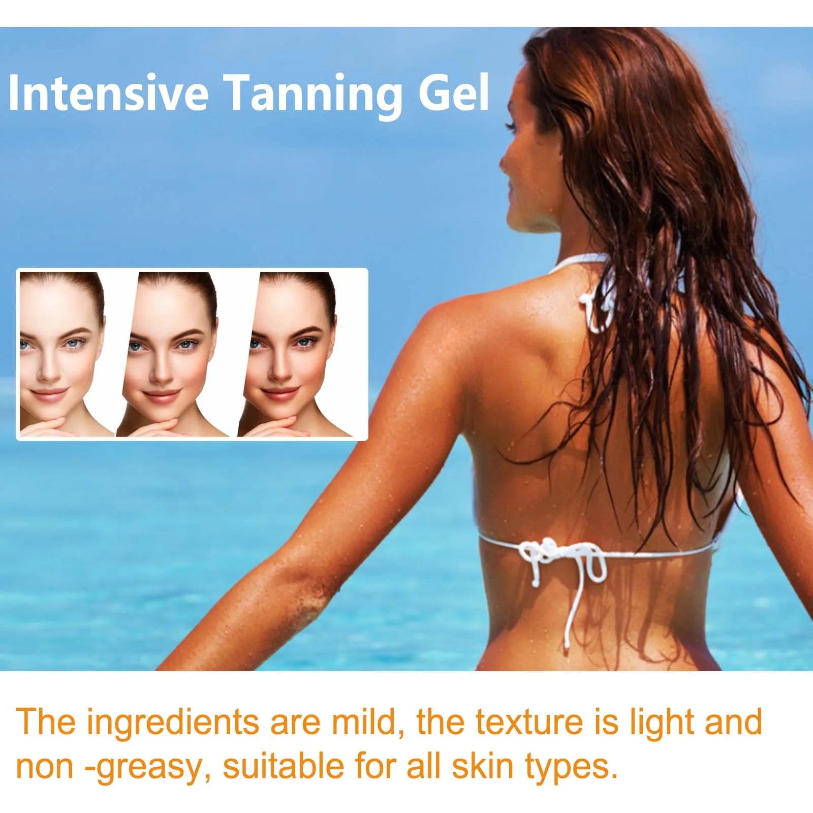 OceAura Self Tanning Gel & Cream Set | Sunless Bronzer Self Tanner Set Zpaxo