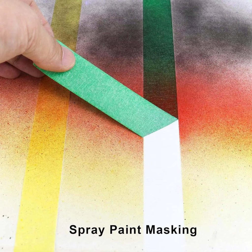 Green Painter's Masking Tape Multipack – 3 Sizes, Clean Release Painter's Masking Tape Zpaxo
