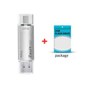 Z-suit USB Flash Drive 2 in 1 type-c Pen Drive 128GB 64GB 32GB 16G USB Stick 3.0 Mobile Pen Drive Metal U Disk Zpaxo 8GB 3.0 silver color