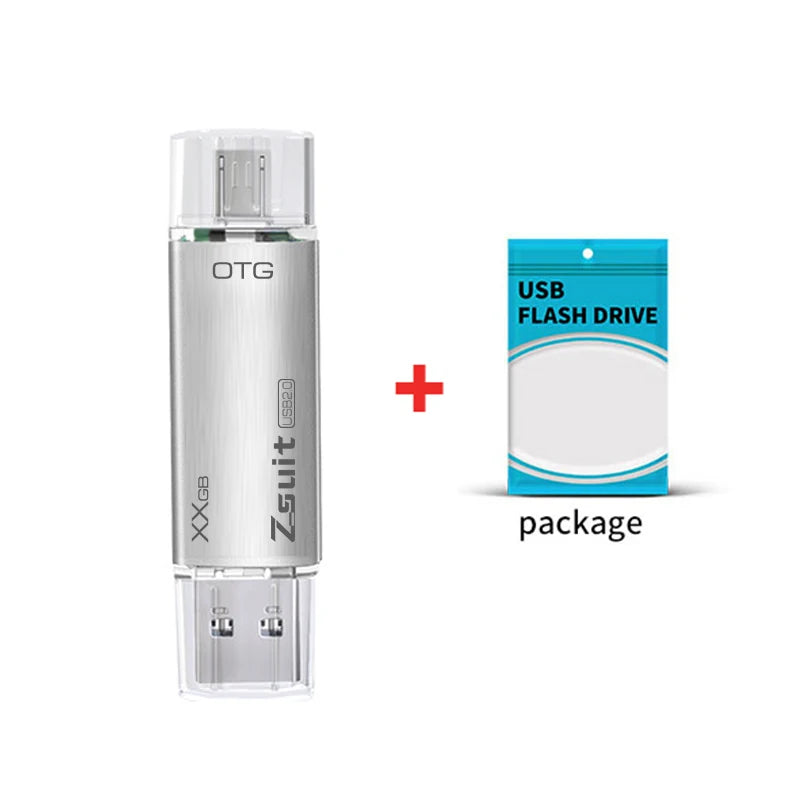 Z-suit USB Flash Drive 2 in 1 type-c Pen Drive 128GB 64GB 32GB 16G USB Stick 3.0 Mobile Pen Drive Metal U Disk Zpaxo 8GB 3.0 silver color