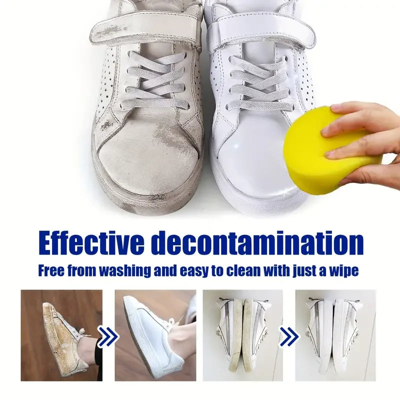 White Shoe Cleaner Paste - Multi-Purpose Whitening & Stain Remover for Faux Leather, Shoes, Bags & Car Interior Zpaxo