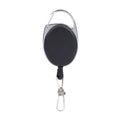 Keeper Zinc Alloy Anglers Keychain Recoil ID Lanyard Name Tag Card ABS Key Ring Badge Reel Retractable Pull Badge Holder Zpaxo Black