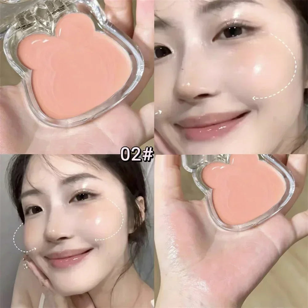 Highlighter Cream Face Brightening Contouring Blusher Stick Natural Zpaxo 02-Rabbit