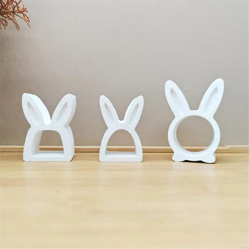 Silicone Molds Hollow Rabbits Plasters Casting Ornament Easters Baking