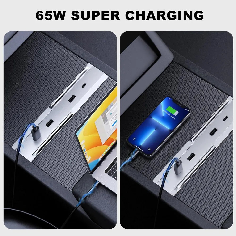 Tesla Model 3 Highland USB-C Hub – 65W Fast Charging Dock