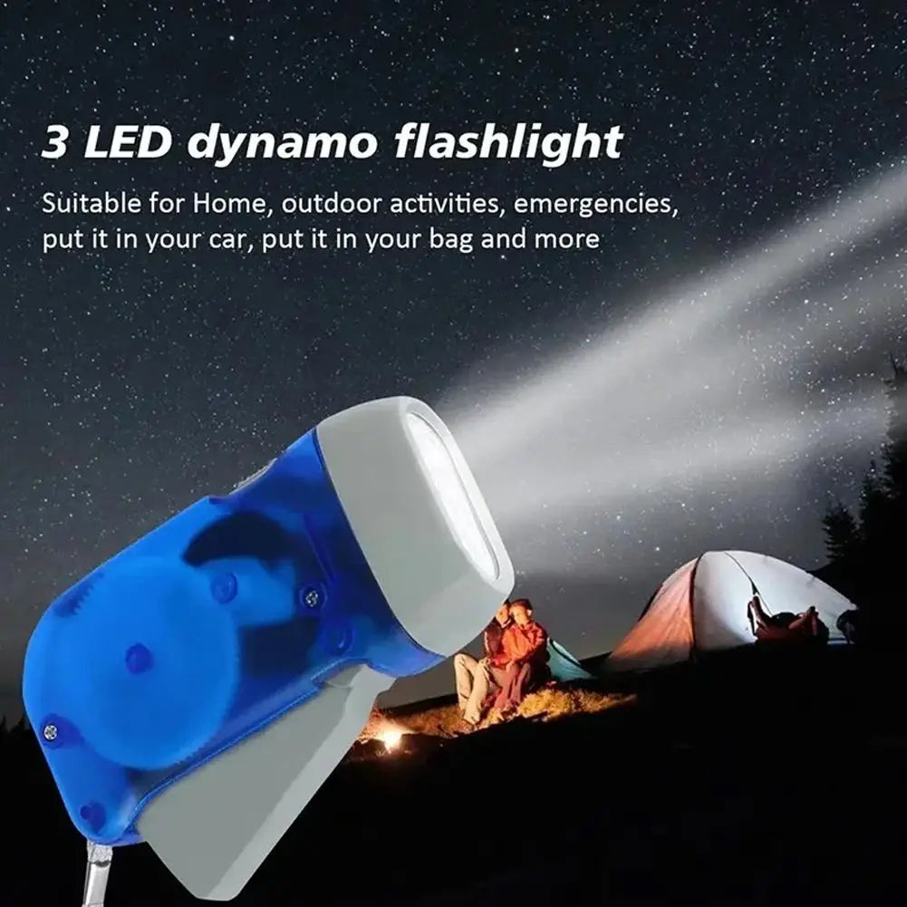 Mini Hand-Powered LED Flashlight – Battery-Free Emergency Torch LED Dynamo Flashlight Zpaxo