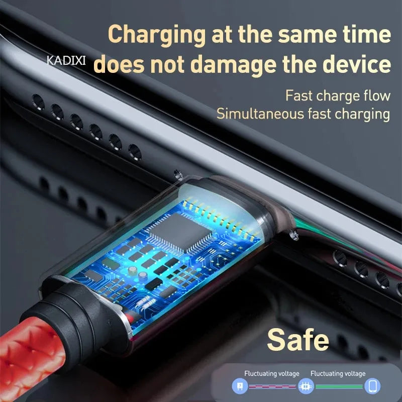 1 USB Fast Charging Cable C Micro IOS Multi Charger Iphone Huawei Zpaxo