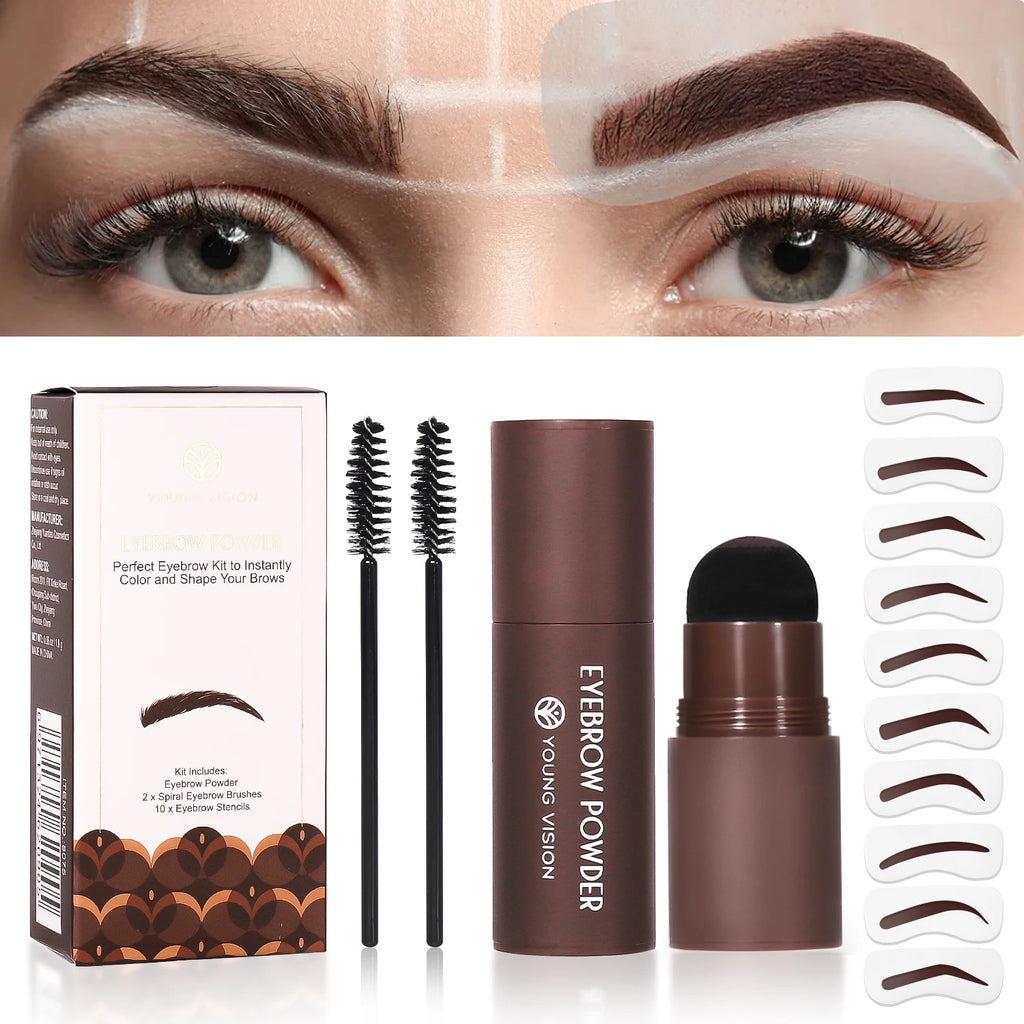 Eyebrow Stamp Waterproof Long Lasting Natural Brow Stamp Shaping Kit Shape Brow Stamp Contouring Stick Hairline Zpaxo