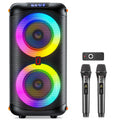 JYX T27 Wireless Bluetooth Speaker Karaoke Machine 2 Microphone Home