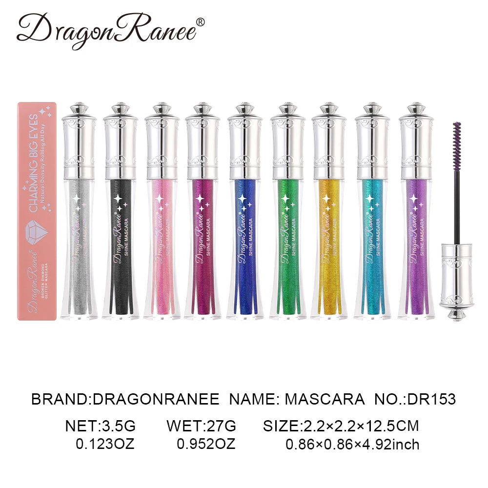Glitter Diamond Mascara Fine Shimmering Silky Mascara Eye Makeup Waterproof Long-Lasting Versatile Mascara Zpaxo