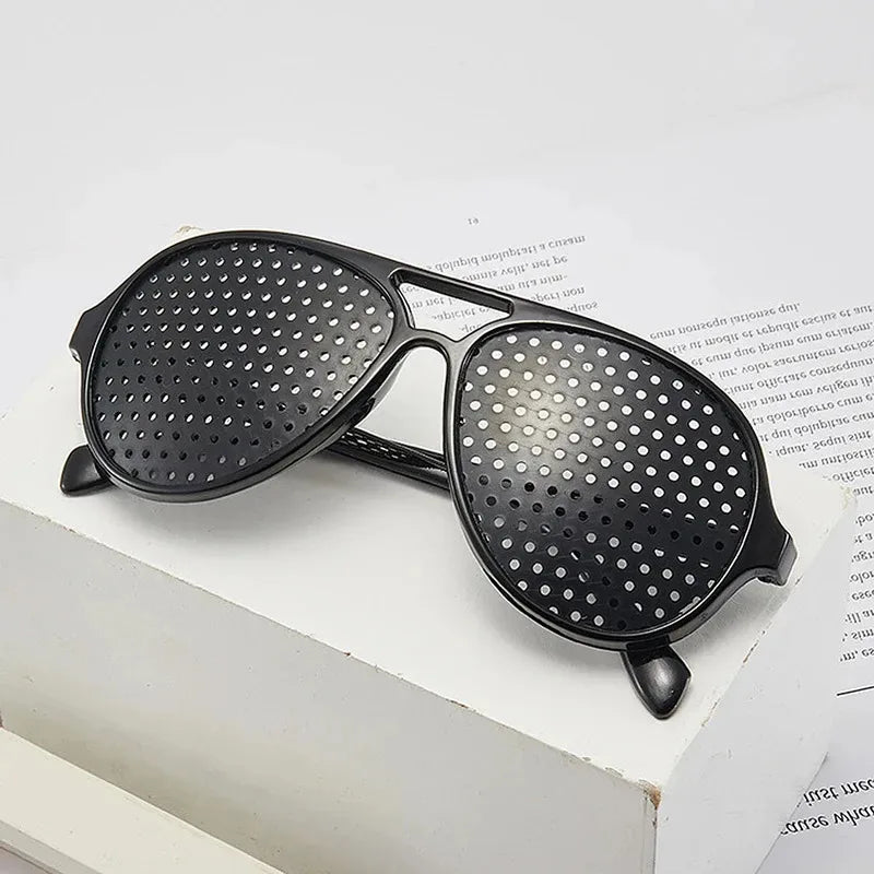 Pinhole Glasses – Vision Focus Training | Unisex Black Frames