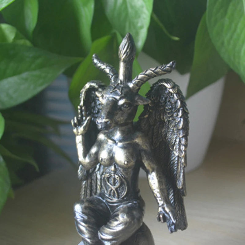 Baphomet Divine Goat Mendes Statue Church Satan Sabbatic Idol Resin Zpaxo