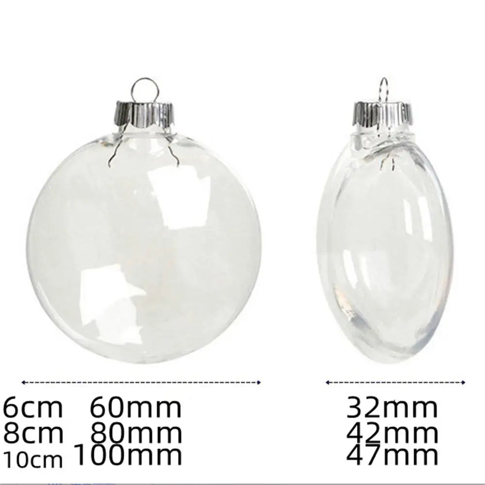 Clear Fillable Ball Ornaments – DIY Disc Globes 60/80/100mm Fillable Christmas Ornament Zpaxo