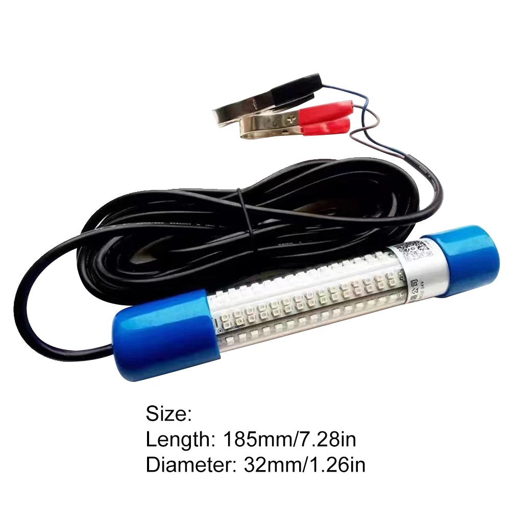 Underwater Fishing Light 50W Fish Lure Bait Finder Lamp 12-24V LED Fishing Night Light Waterproof for Squid Shrimp Krill Zpaxo