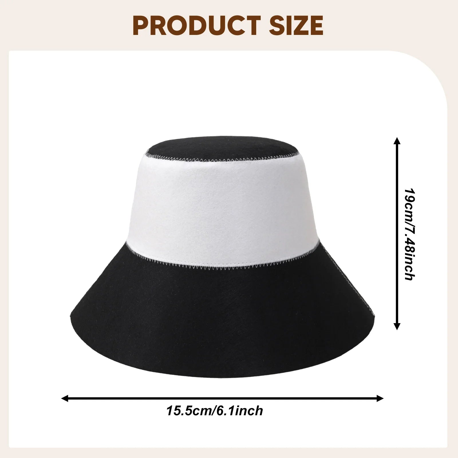 Sauna Felt Cap Bath Hat Sauna Hat Diameter 15.5cm Durable Good Water Absorption Hand Wash Recommended Portable for Men Women Zpaxo Black White A