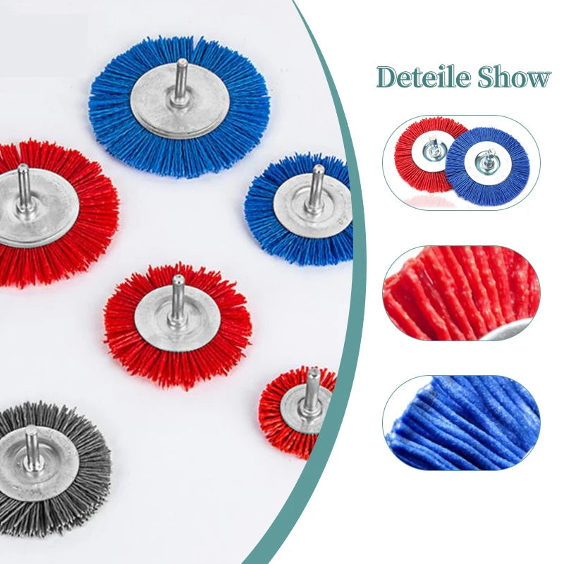 80 120 180 240 Flat Abrasive Wheel Brush Drill Rotary Tool Remove Zpaxo
