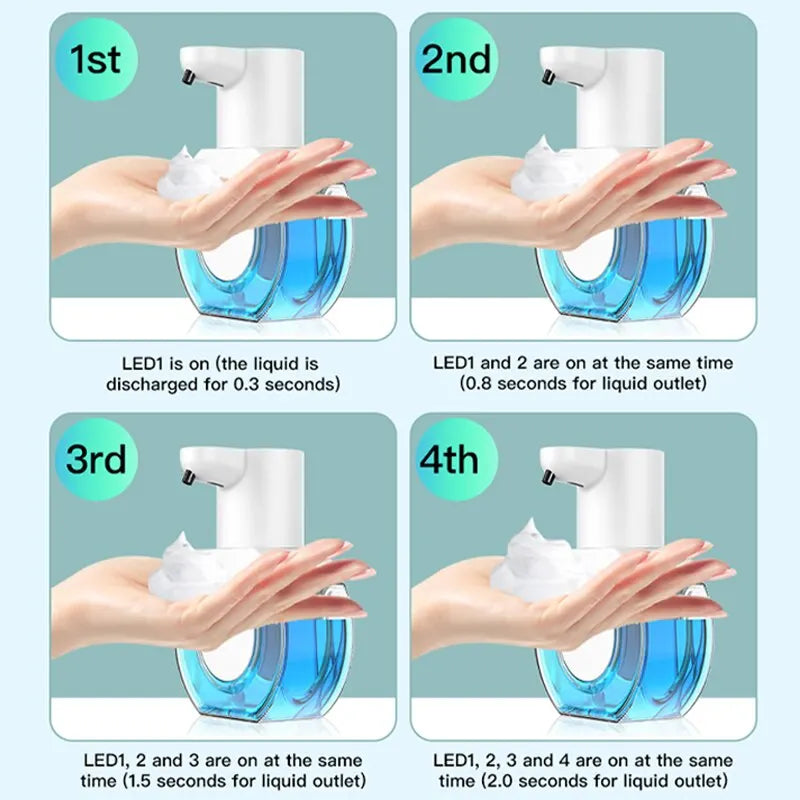 Cleaning Foam Machine Soap Dispenser Touchless Automatic Induction Foam Hand Washer Sensor Household Infrared Soap Dispenser Zpaxo