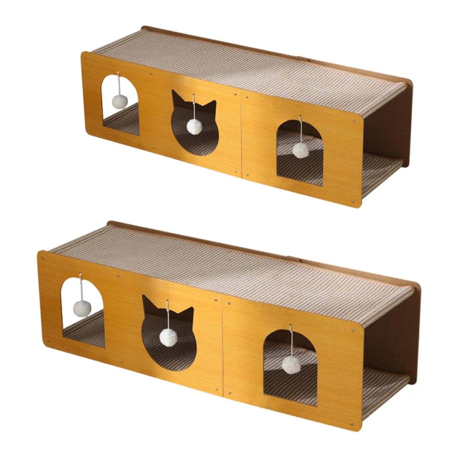 Cat Scratcher Tunnel Scratching Rest Play Grinding Claws Scratch Zpaxo 101cmx24cmx25cm
