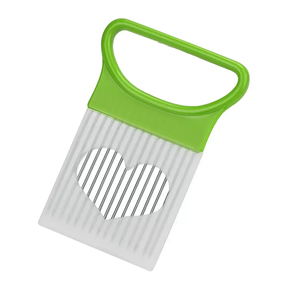 Effortlessly Slice Onions with this 1pc Colorful Onion Slicer Kitchen stainless steel potato chip onion holder Zpaxo green