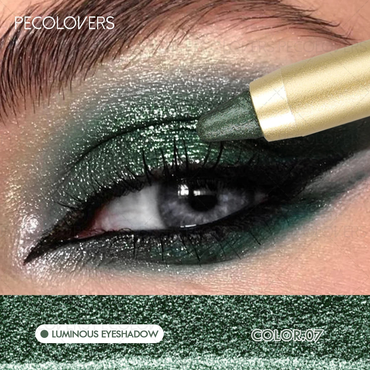Long-lasting Green Eyeshadow Pencil Shimmer Smudge-proof Eyeliner Zpaxo 07