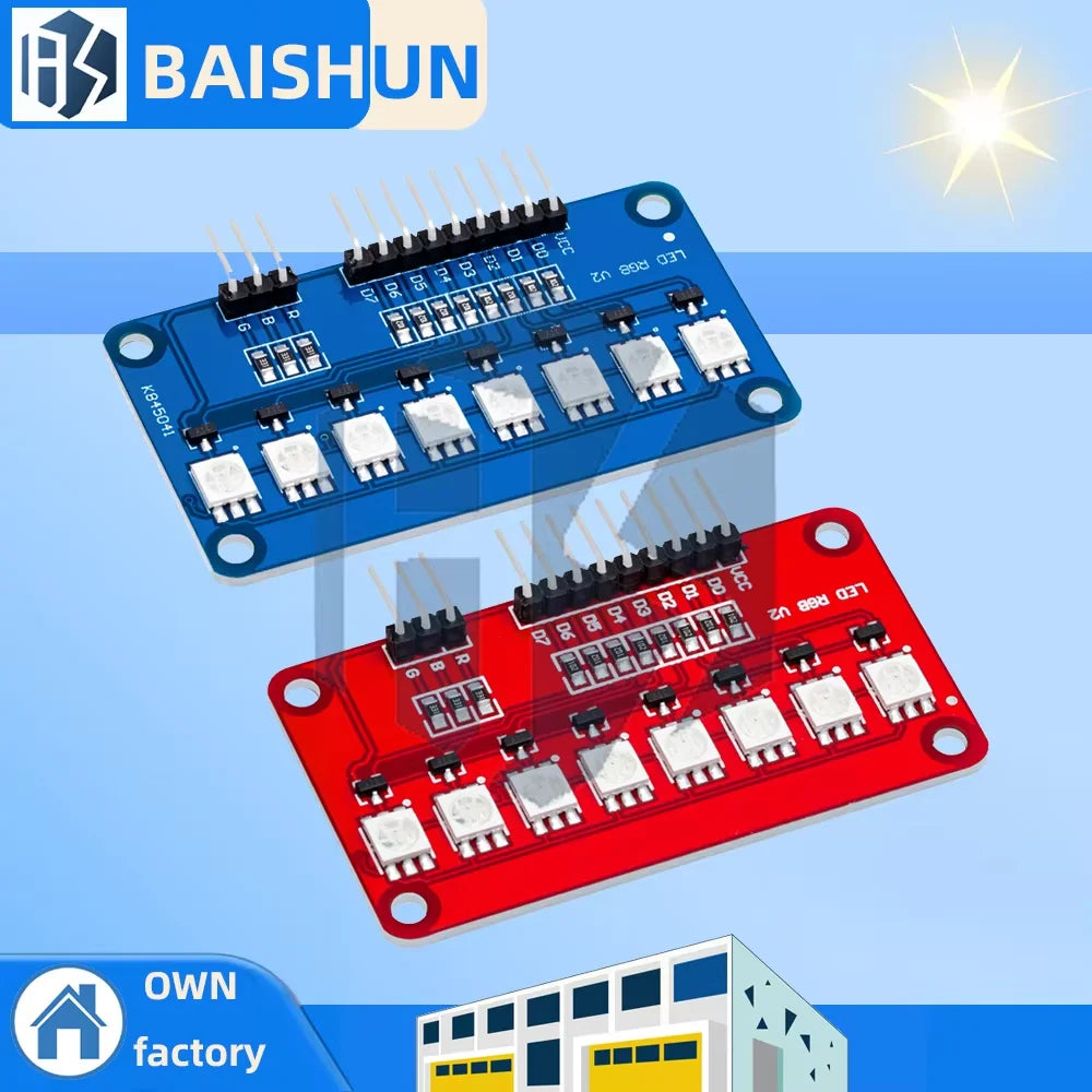 Full-color RGB LED Module Single-chip 5050 Water Light Smart Car Zpaxo