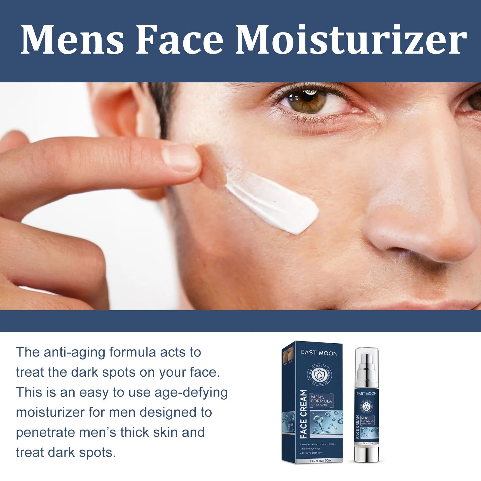 6-in-1 Men's Face Moisturizer Cream | Hydrate & Brighten Men's Face Cream Zpaxo