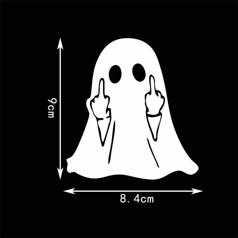 Middle Finger Ghost Window Car Sticker Waterproof UV Proof Decal Auto Zpaxo E