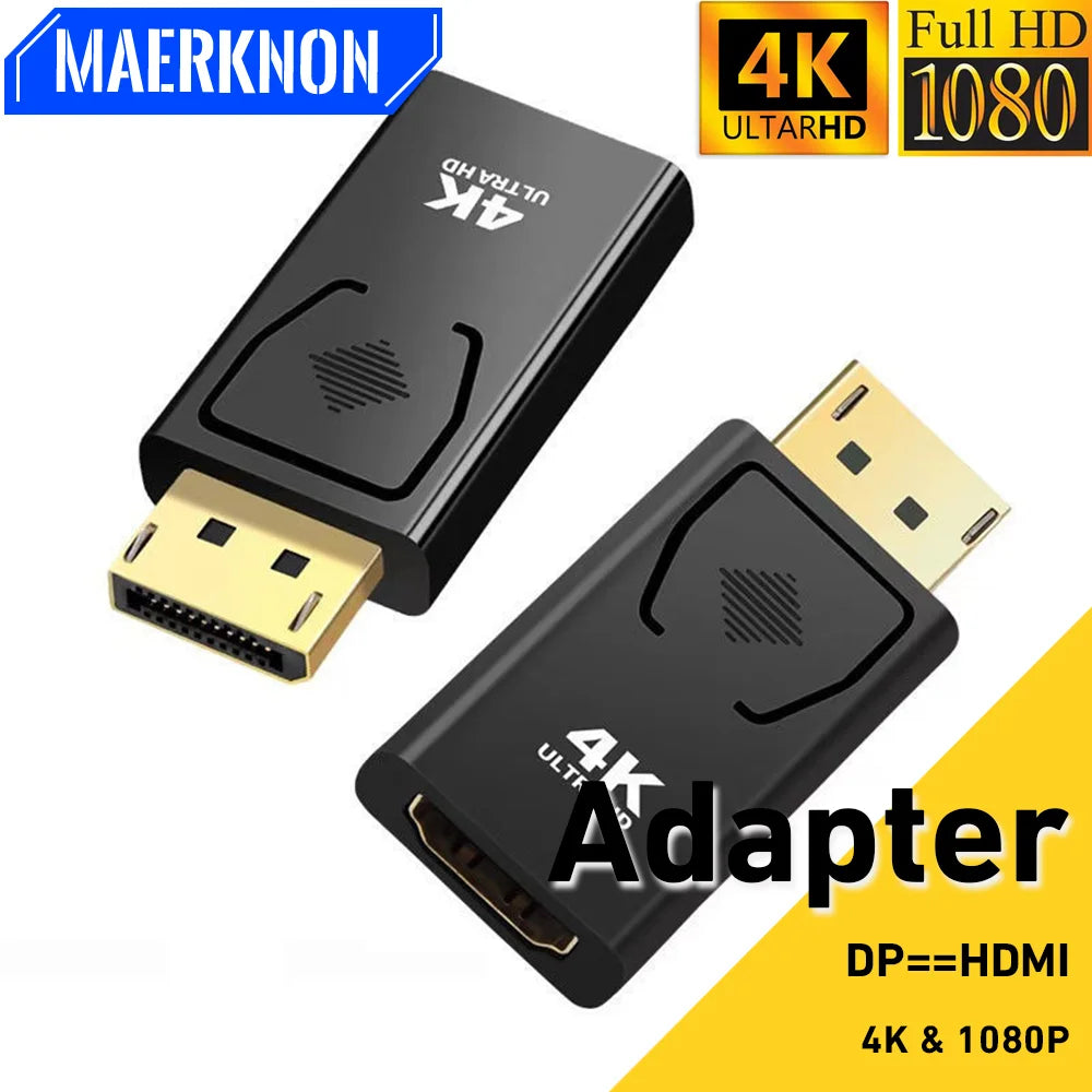 4K DisplayPort to HDMI Adapter – DP Male to HDMI Female Converter Display Adapter Zpaxo