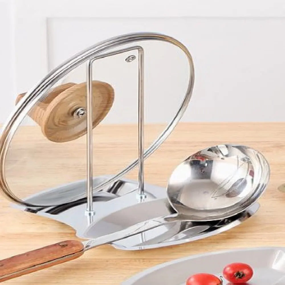 Stainless Steel Pot Lid Holder & Kitchen Storage Rack Organizer Kitchen Storage Rack Zpaxo