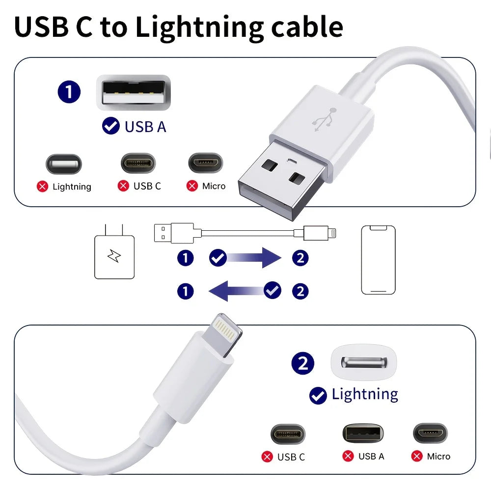 Iphone Charger Cable Lightning Data MFi Certified USB Charging