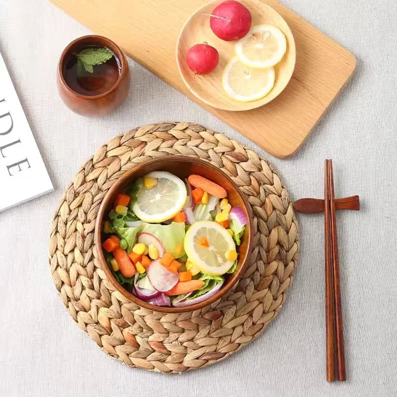 Wooden Bowls Jujube Wood Children Baby Adults Small Soup Bowls Solid Wood Salad Bowls Retro Household Tableware Zpaxo
