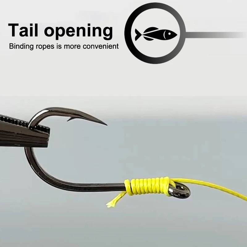 Silver Round Fishhook Sharp Strong 3 12 Jig Barbed Pesca Sea Fishing Zpaxo