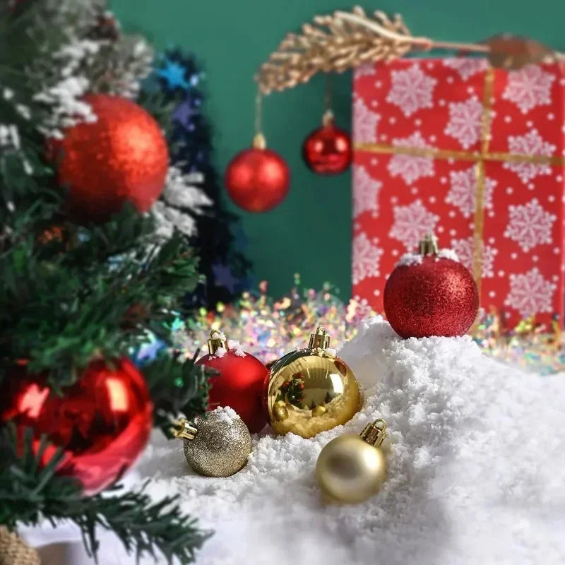 24-Pack Christmas Ball Ornaments – 3cm 4cm 6cm Tree Baubles Christmas Ornaments Zpaxo
