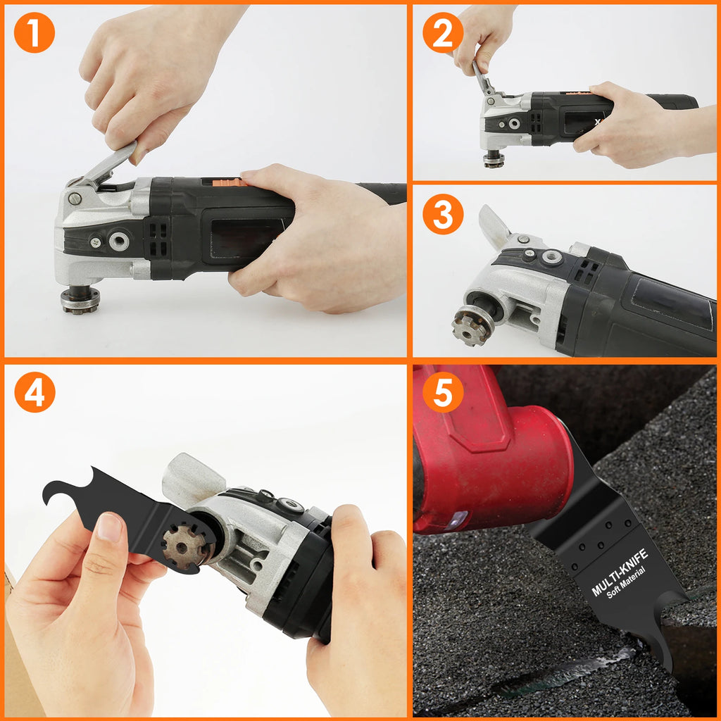 10pcs Oscillating Multi Tool Hook Knife Blade Multitool Saw Blades for Cutting Soft Materials Roofing Shingles PVC Floor Carpet Zpaxo