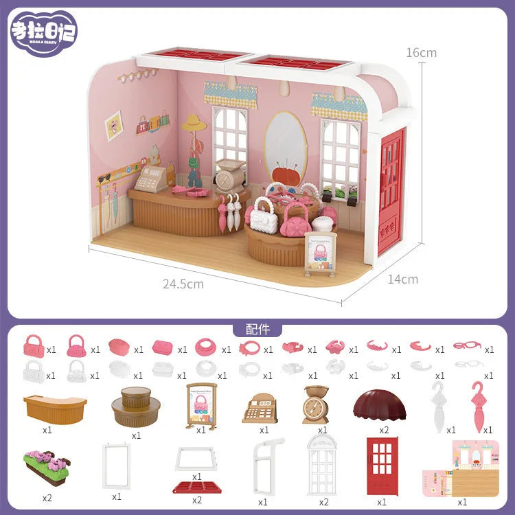 Dollhouse Miniature Furniture Living Room Bedroom Bathroom Doll House Zpaxo Accessories store