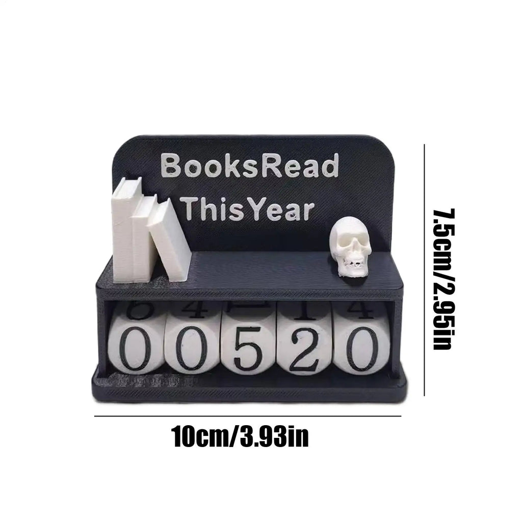 Book Counter Sign 3D Printed Bookshelf Decoration Bookish Decor