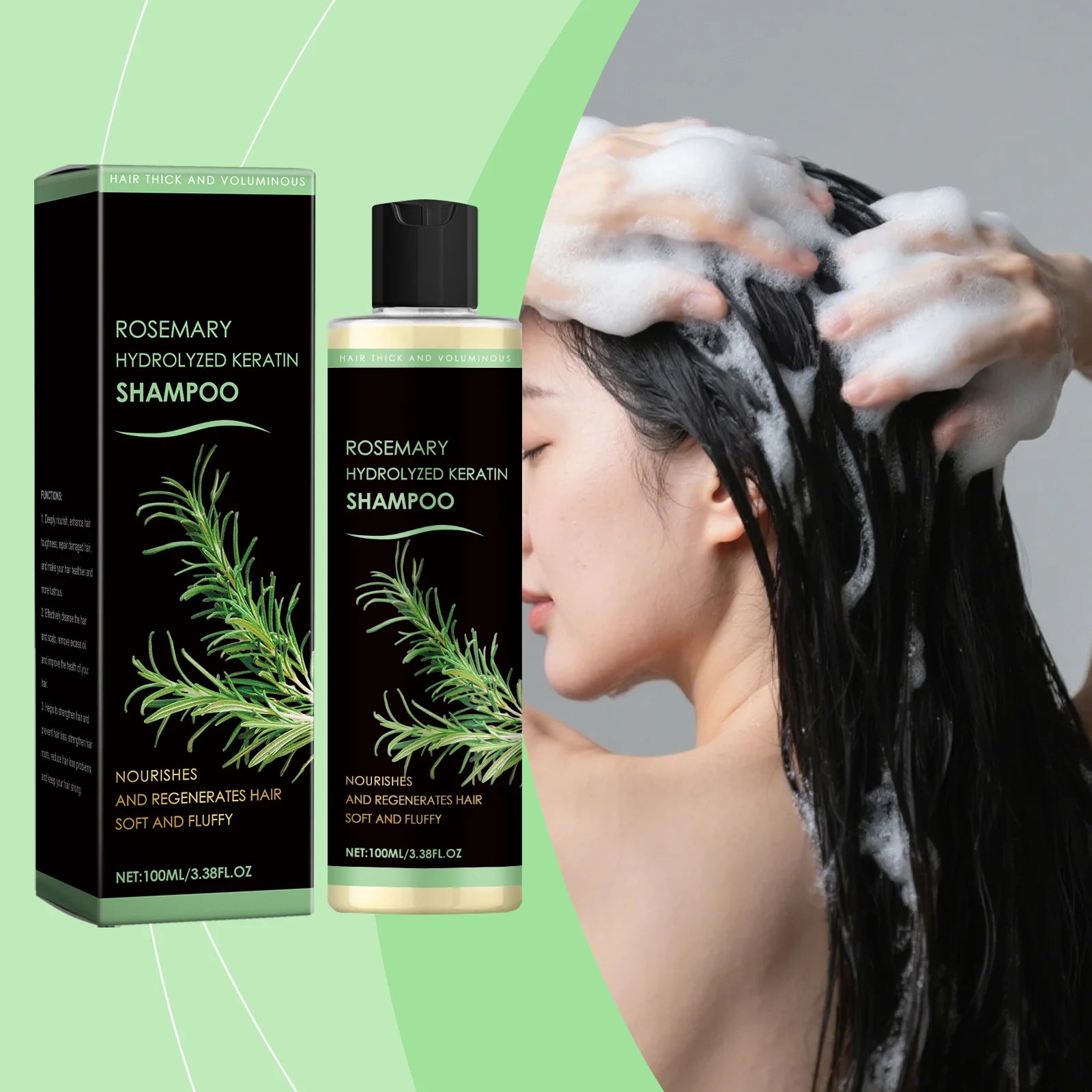 Rosemary Dense Hair Shampoo – Nourishing, Oil-Control & Anti Hair Loss Hair Care Shampoo Zpaxo