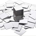 100pcs Mini Square Mirrors 1 cm Self-Adhesive Small Square Mirrors Acrylic Mirror Tiles Craft Home Decorative Mosaic Tiles Craft Zpaxo silver