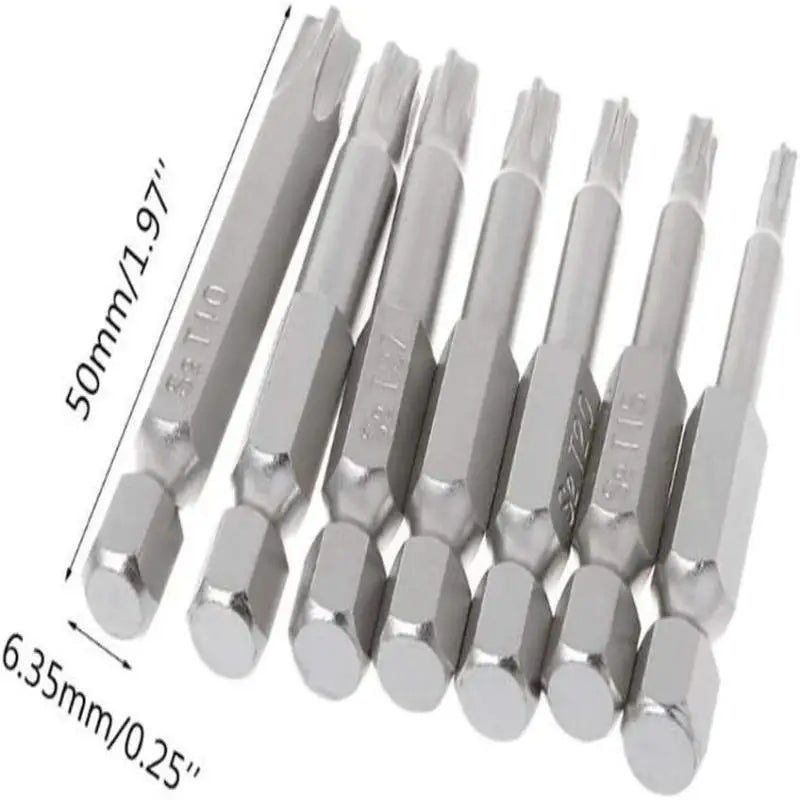S2 Magnetic Star Screw Driver 5 Point Screwdriver Bits 1 4 Hex Shank Zpaxo ONE SIZE