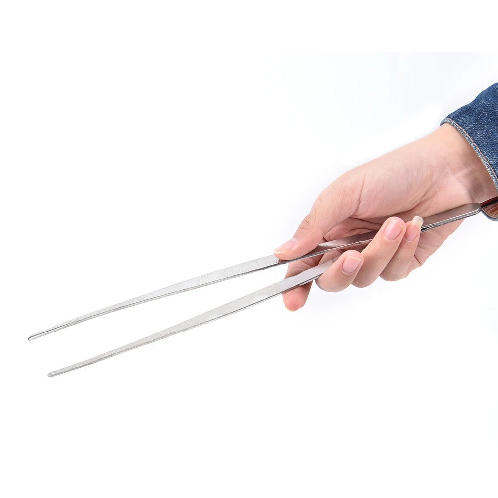 Kitchen Tweezer Utensil BBQ Food Clip Bar Chief Tong Stainless Steel